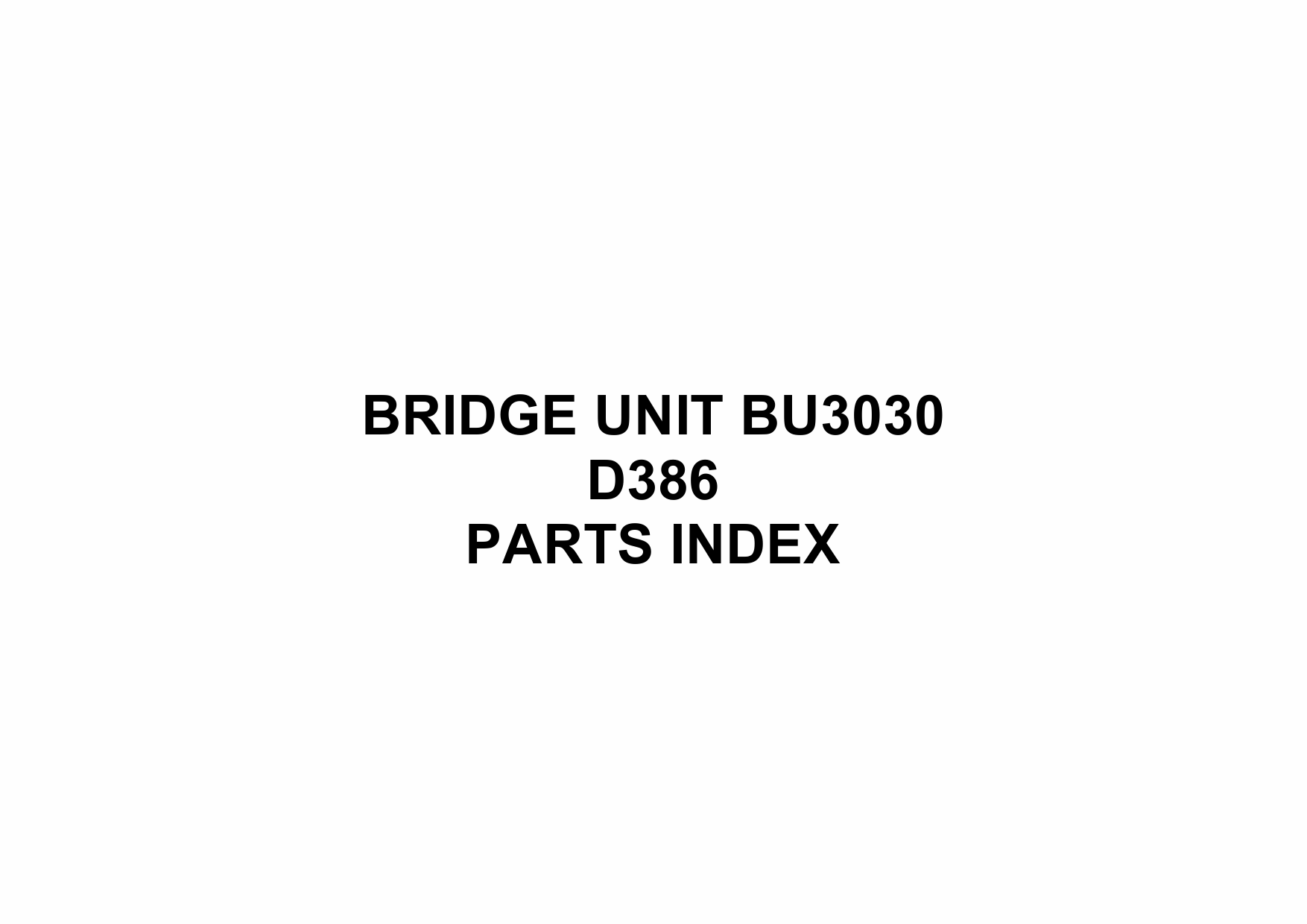 RICOH Options D386 BRIDGE-UNIT-BU3030 Parts Catalog PDF download-5